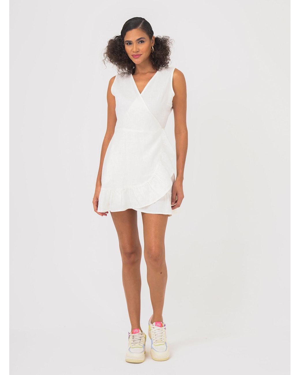 FRESHLIONS White Kleid Mailinda