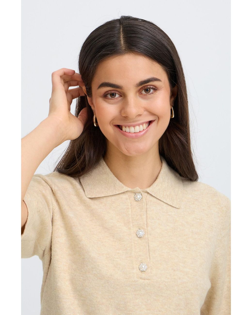 Fransa Natural Pullover Suzette