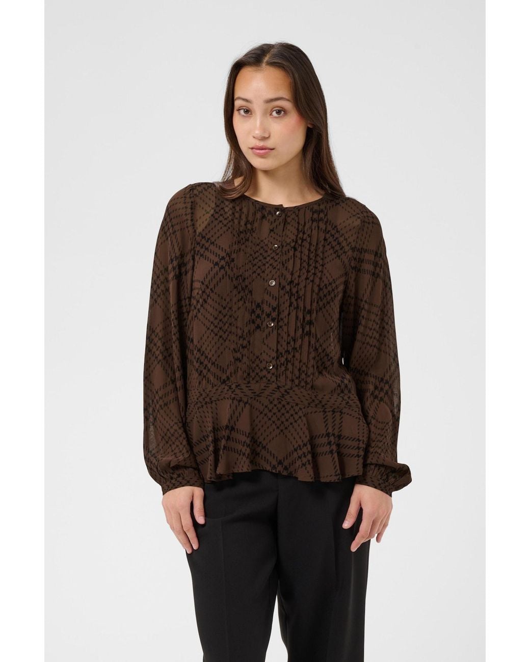 Part Two Brown Bluse Cantaline