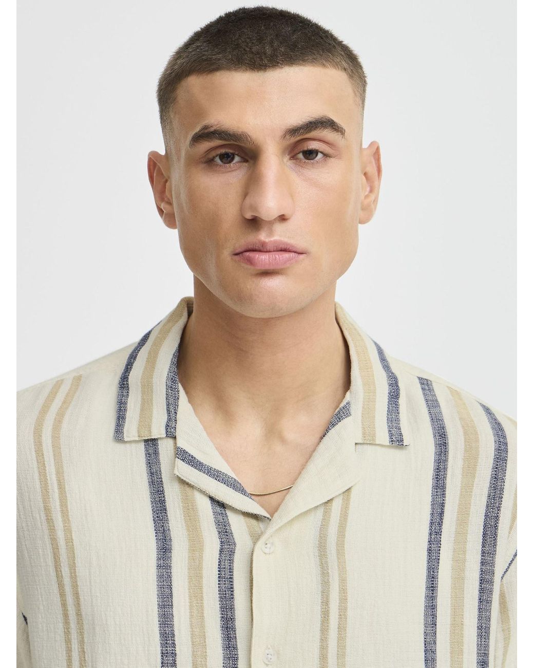 Solid Kurzarmhemd Sdisai in White für Herren