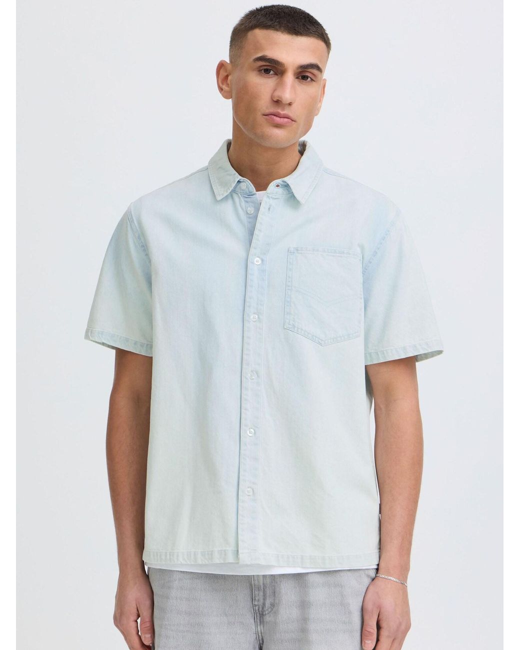Solid Jeanshemd Sdrogue in White für Herren