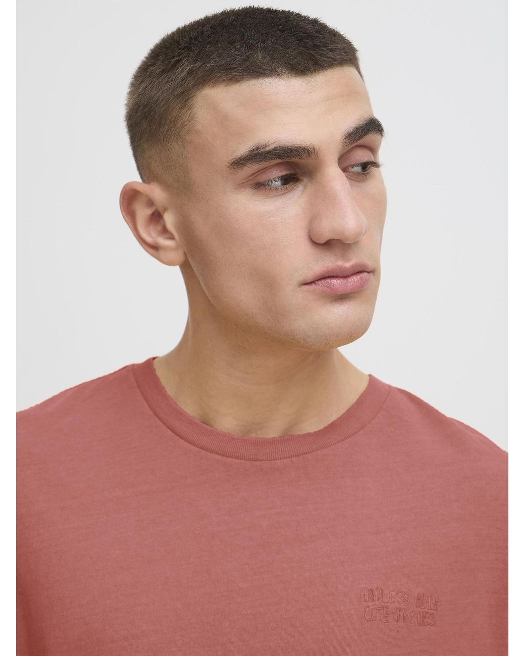 Solid Rundhalsshirt Sdpavlo in Pink für Herren