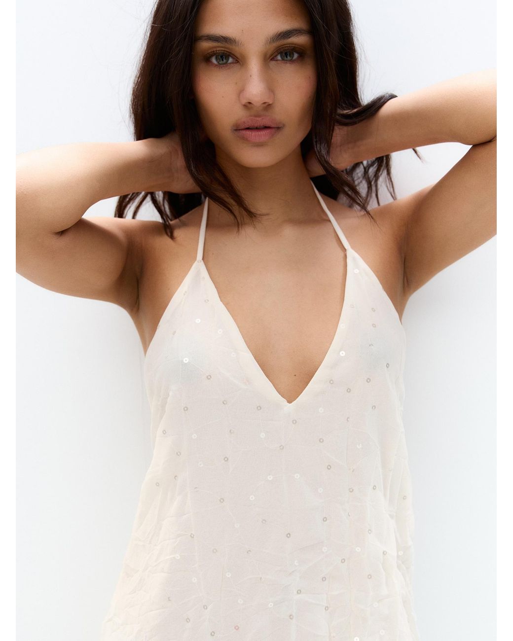 Pull&Bear White Kleid