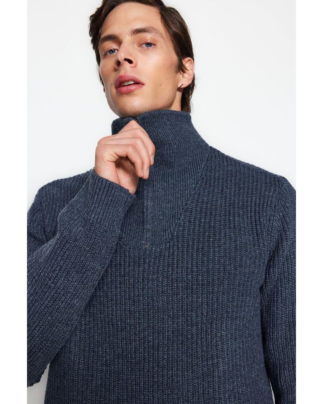 Trendyol Pullover in Blue für Herren