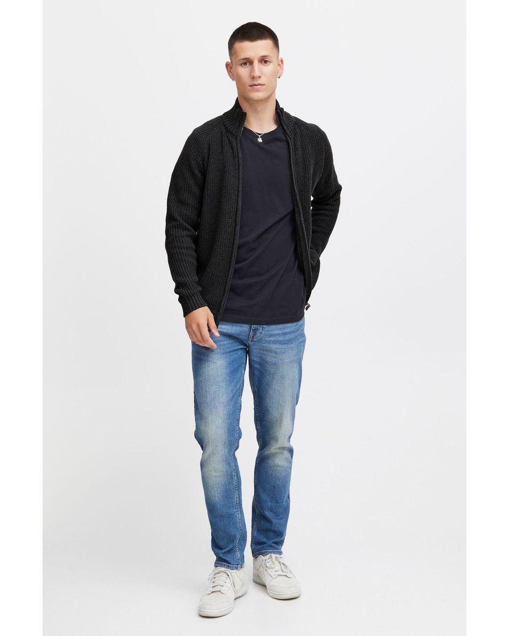 Solid Strickjacke Xenos in Black für Herren