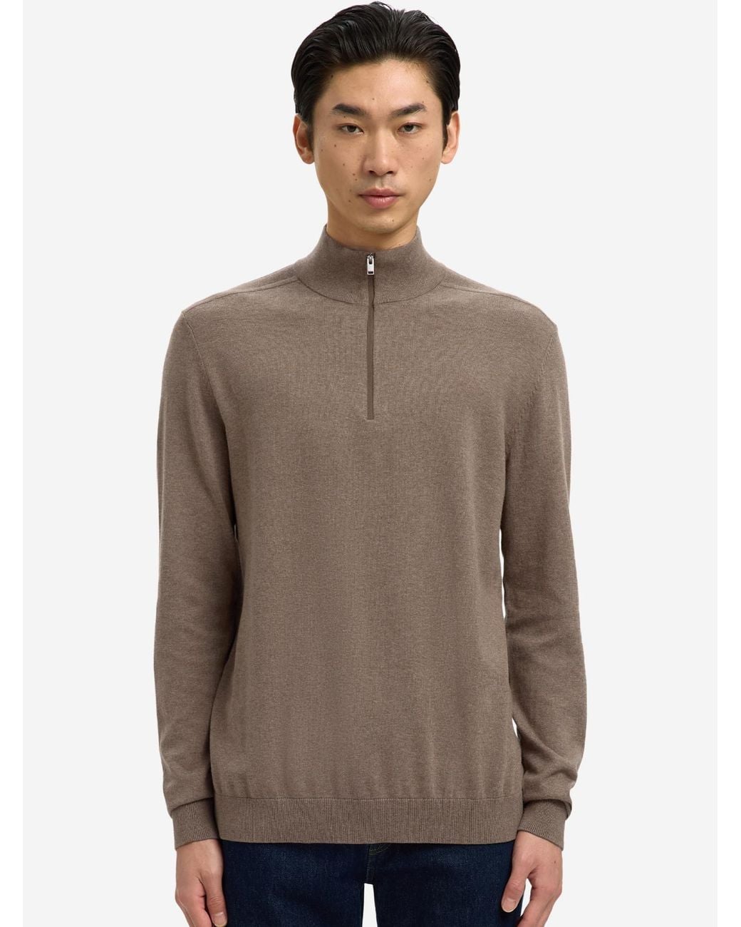 SELECTED Pullover Berg in Brown für Herren