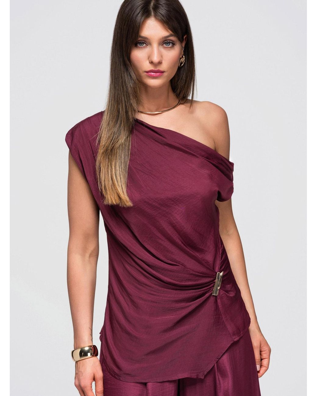 Ombre Purple Bluse