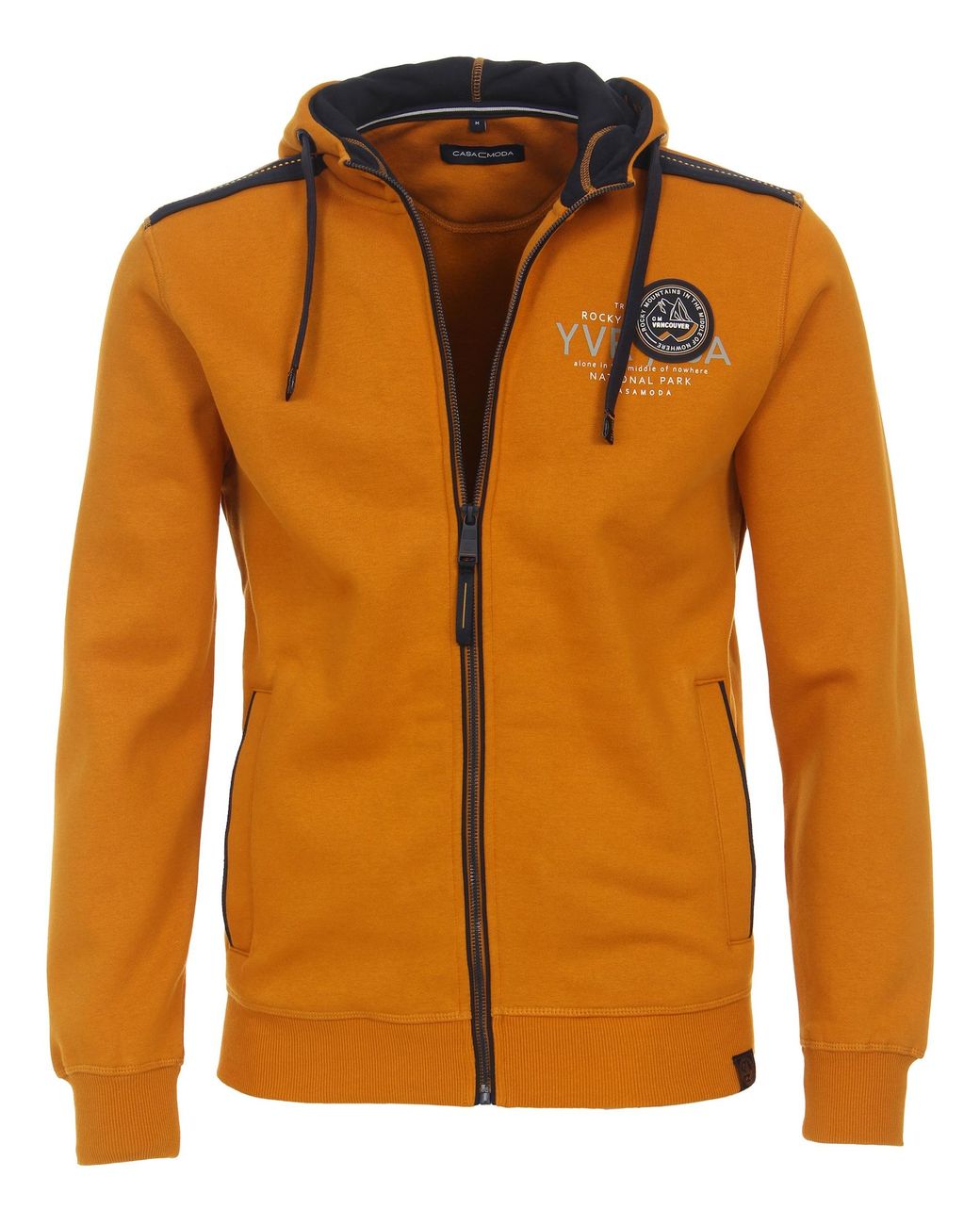 Herren Bekleidung Jacken Freizeitjacken CASA MODA Sweatjacke in Orange für Herren 