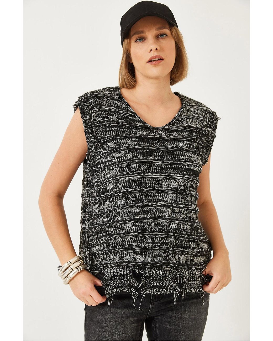 Bianco Lucci Black Pullunder