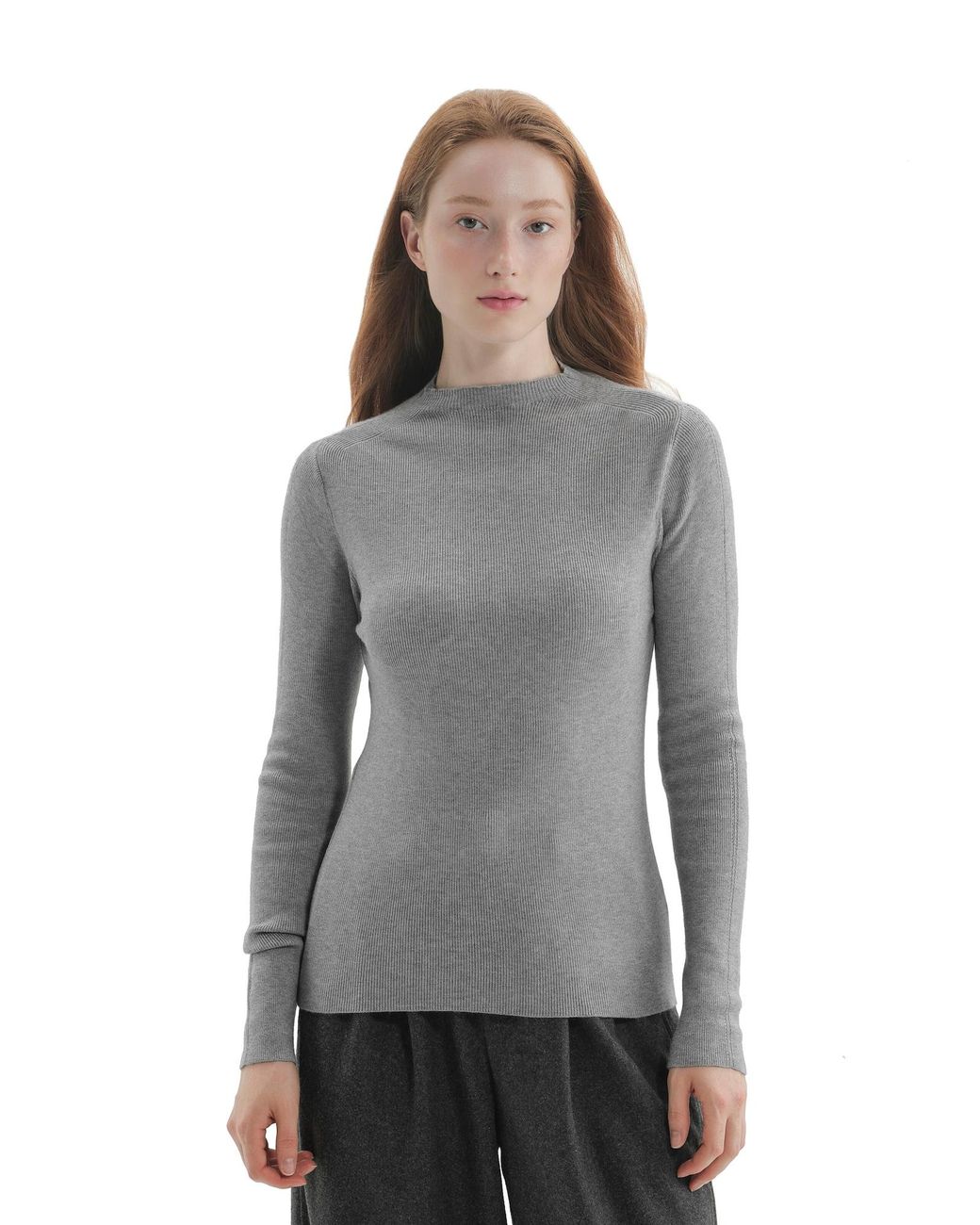 TorWeit Gray Pullover Winter Layer Top