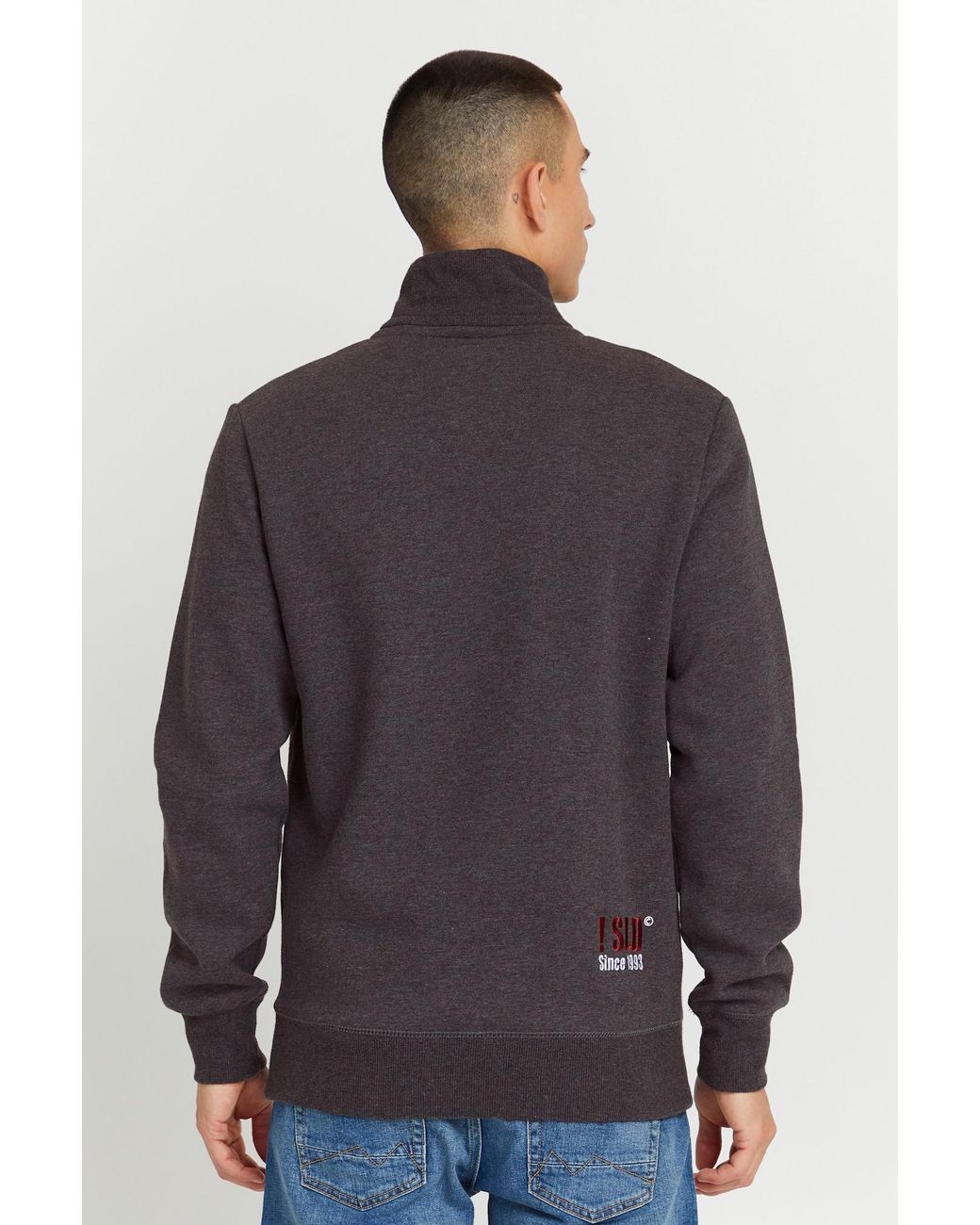 Solid Sweatshirt in Blue für Herren
