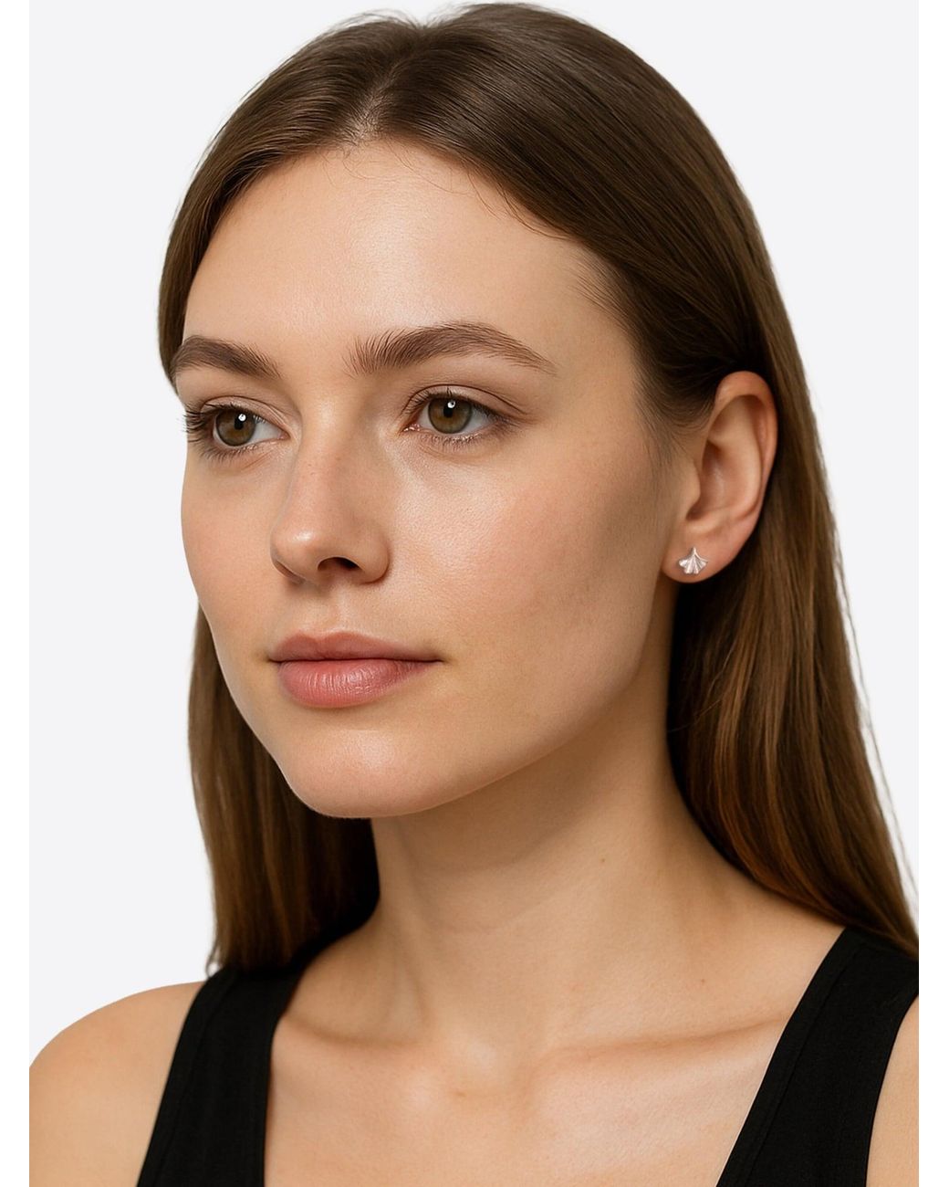 Sofia Milani Metallic Ohrringe Ginkgo Leaf