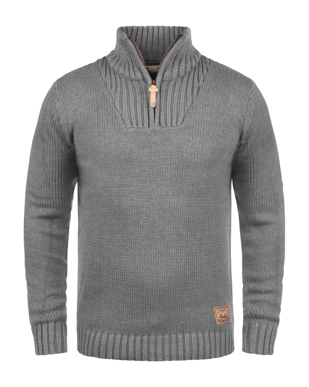 Solid Strickpullover Petro in Gray für Herren