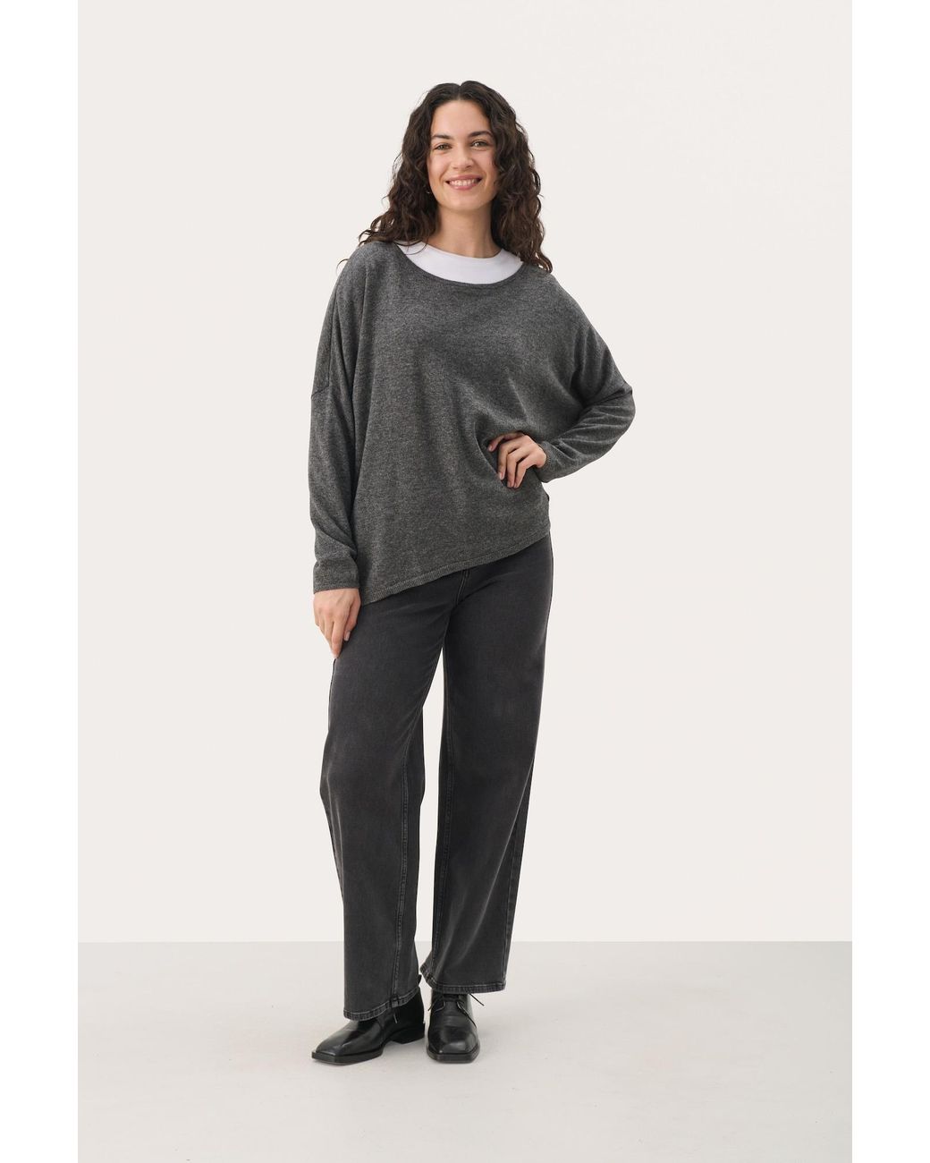 Part Two Gray Pullover Tila