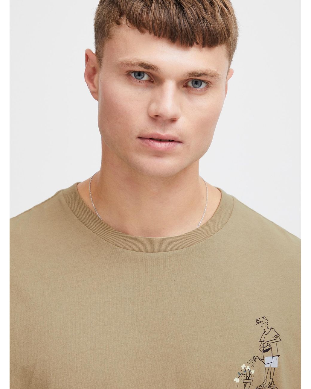 Solid T-Shirt Imre in Natural für Herren