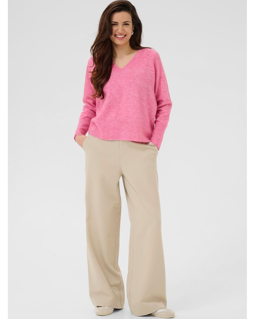 Kaffe Pink Pullover Kaniel