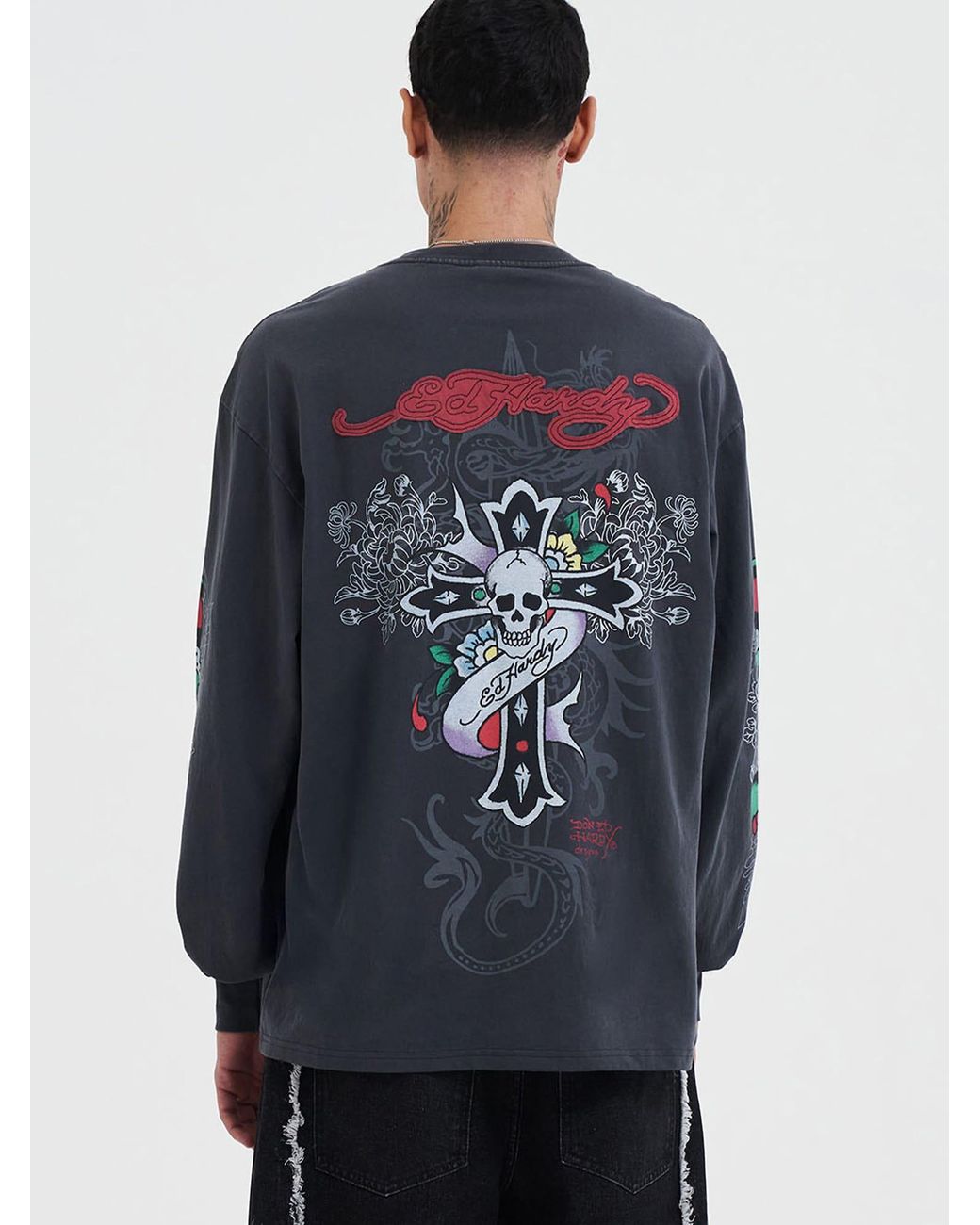 Ed Hardy Pullover in Gray für Herren
