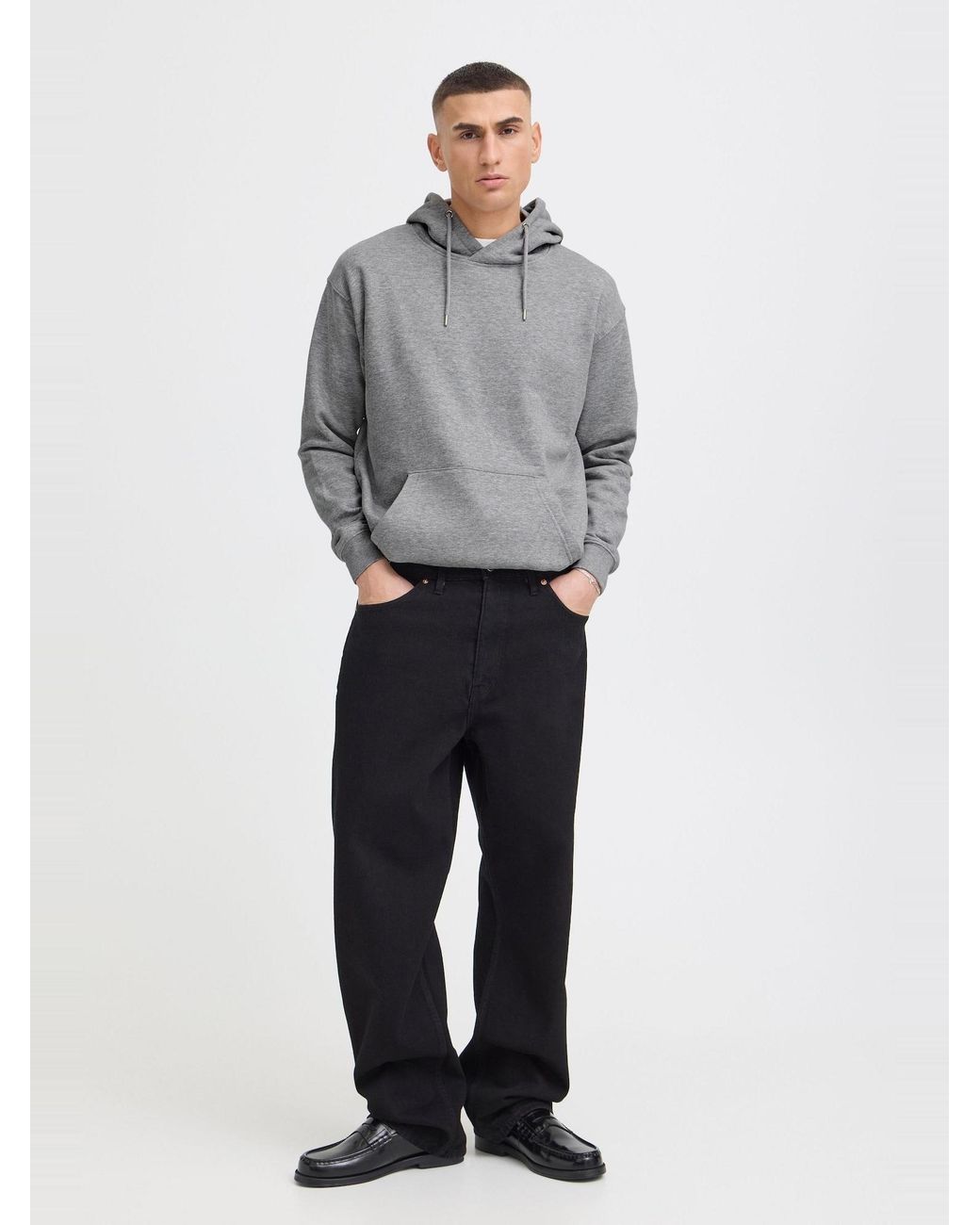Solid Sweatshirt 'lenz' in Gray für Herren