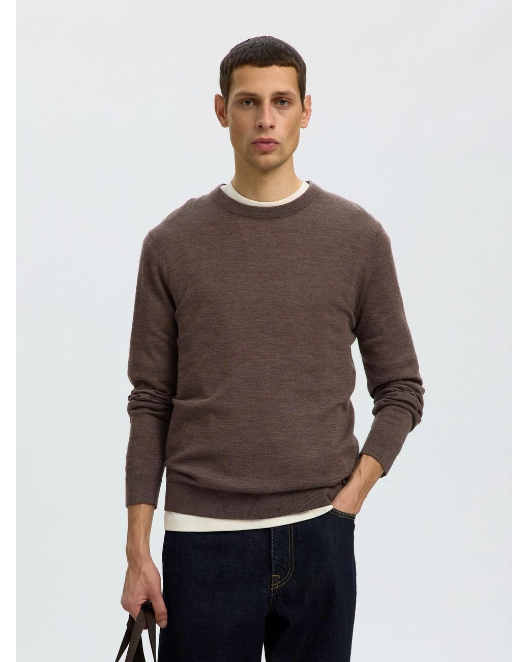 SELECTED Pullover Slhtray in Brown für Herren