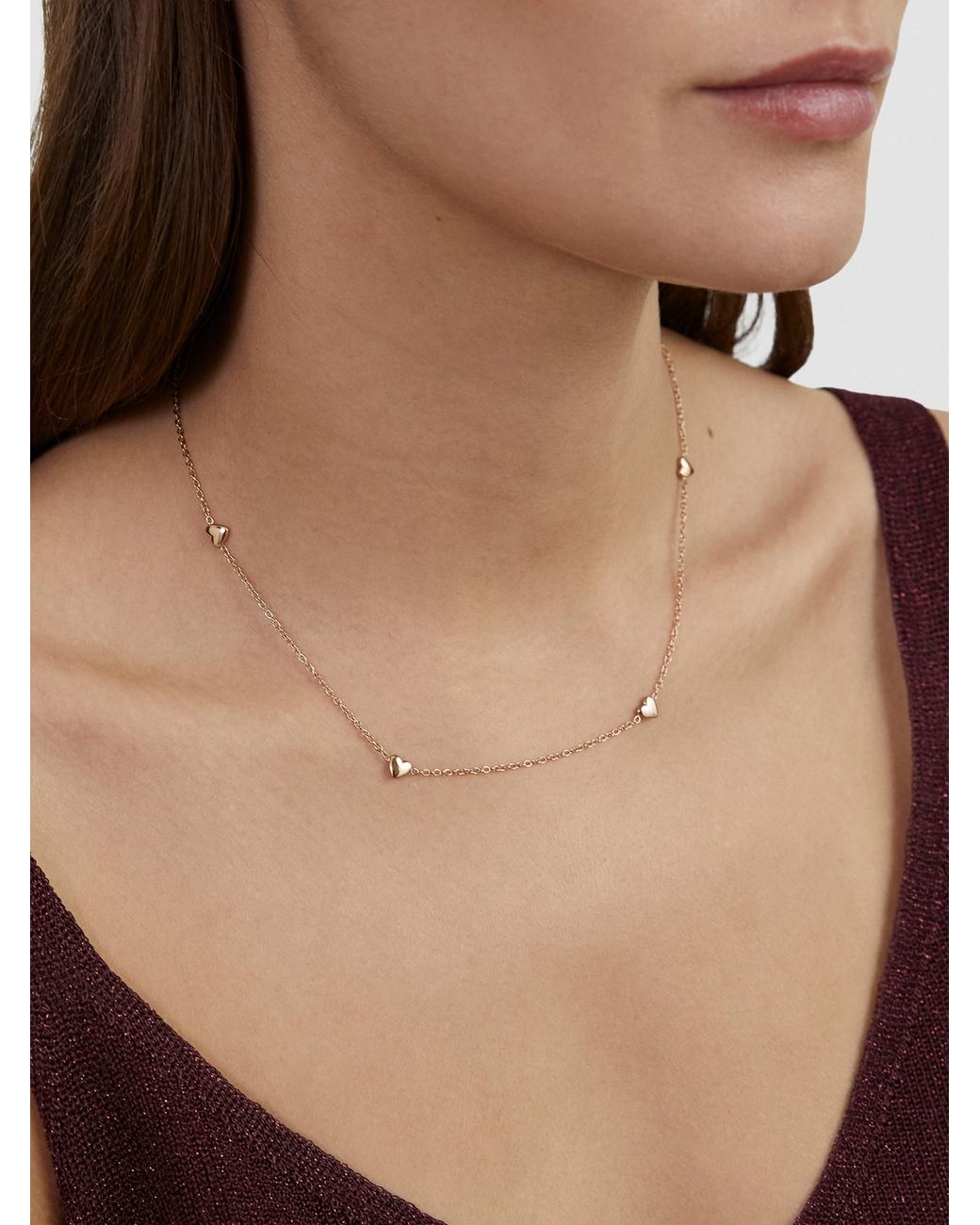S.oliver Natural Kette Tiny Hearts