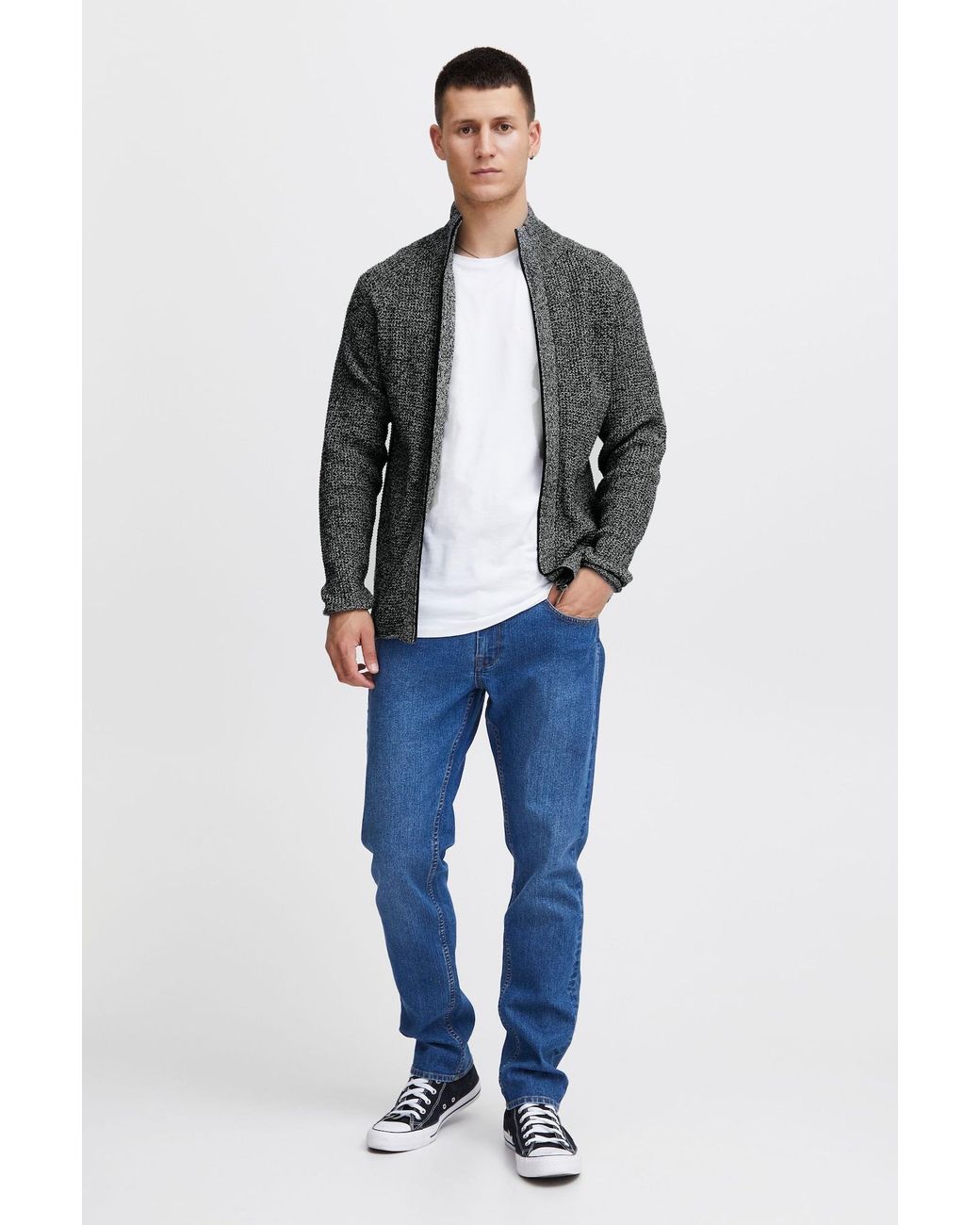 Solid Strickjacke Kotcha in Gray für Herren