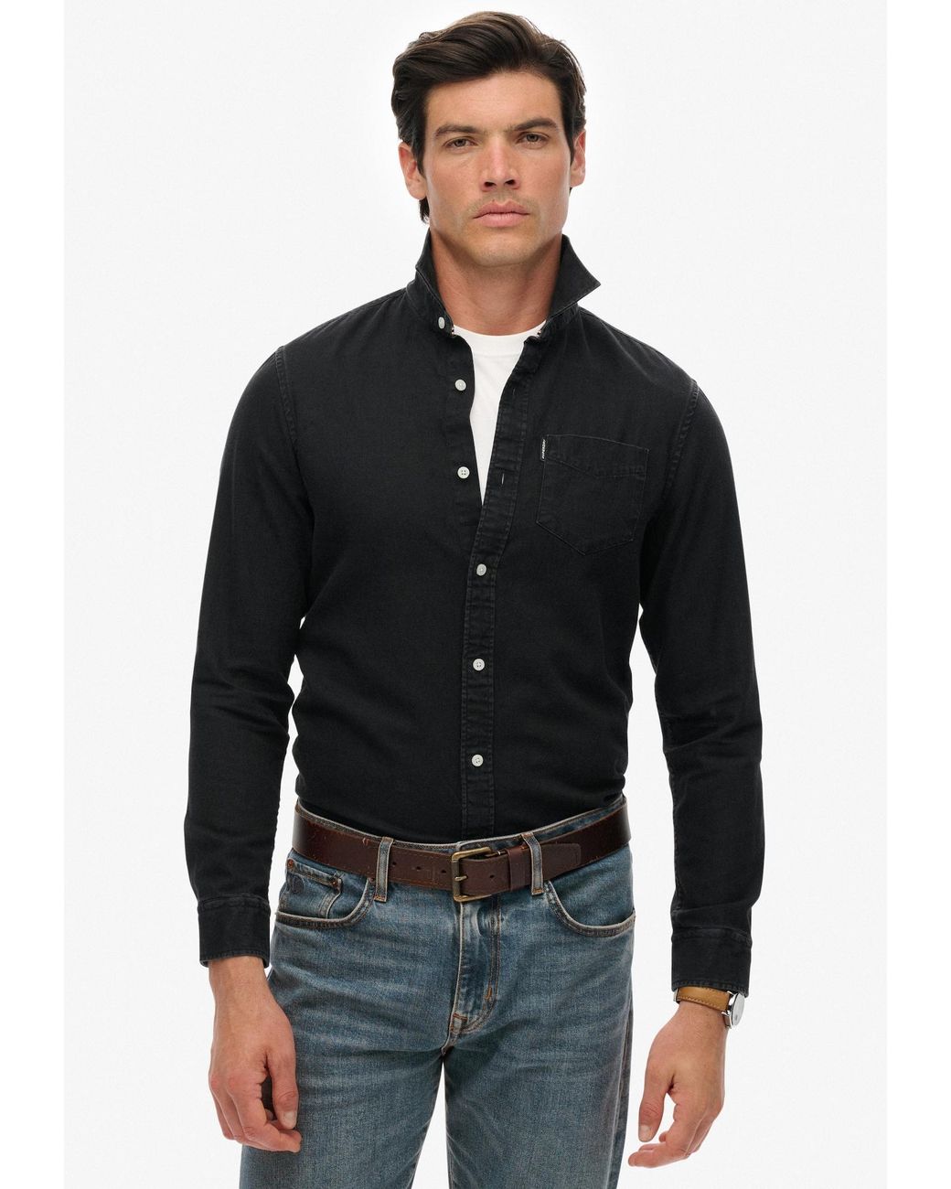 Superdry & Co Hemd Essential in Black für Herren