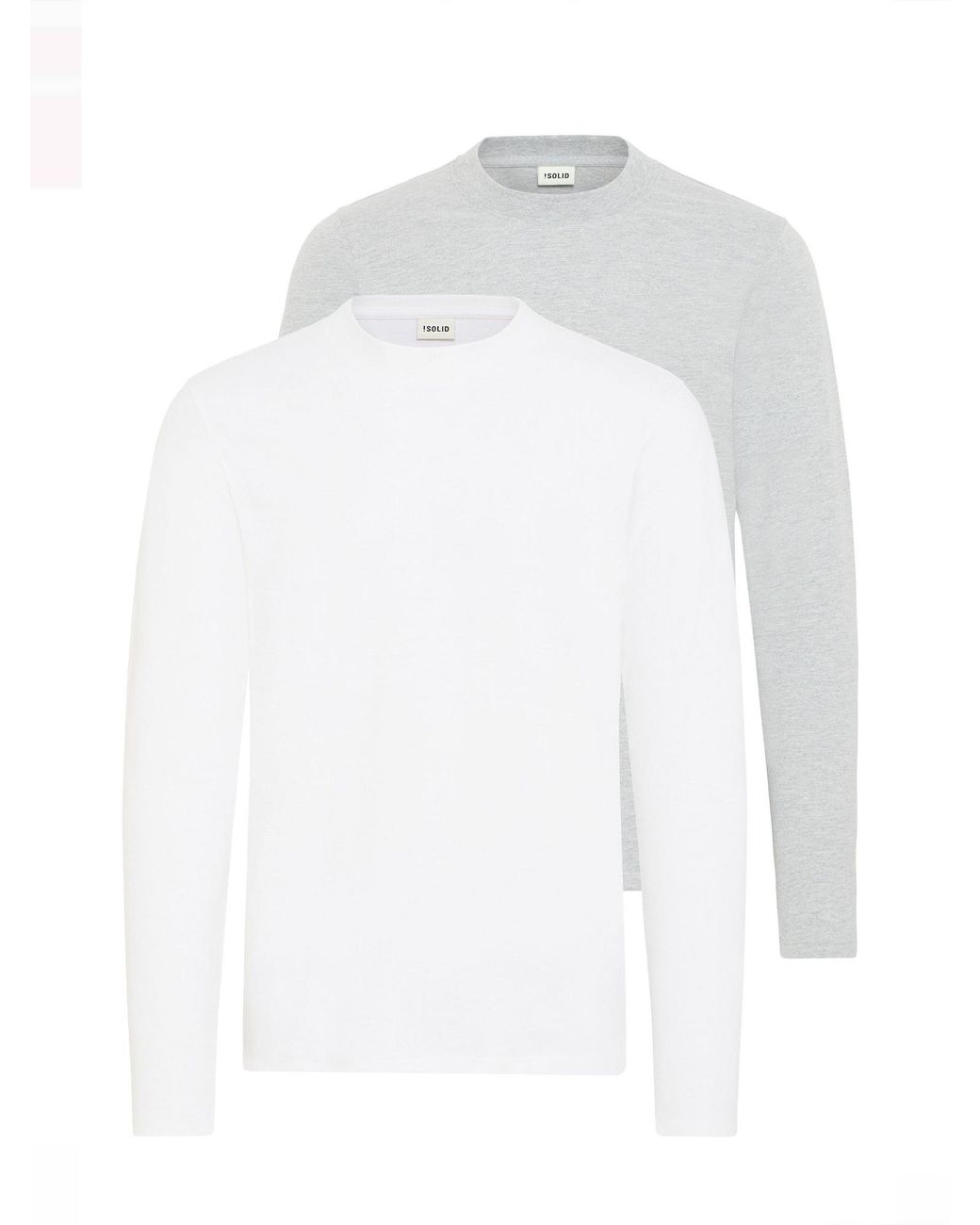 Solid Langarmshirt Sdodatten in White für Herren