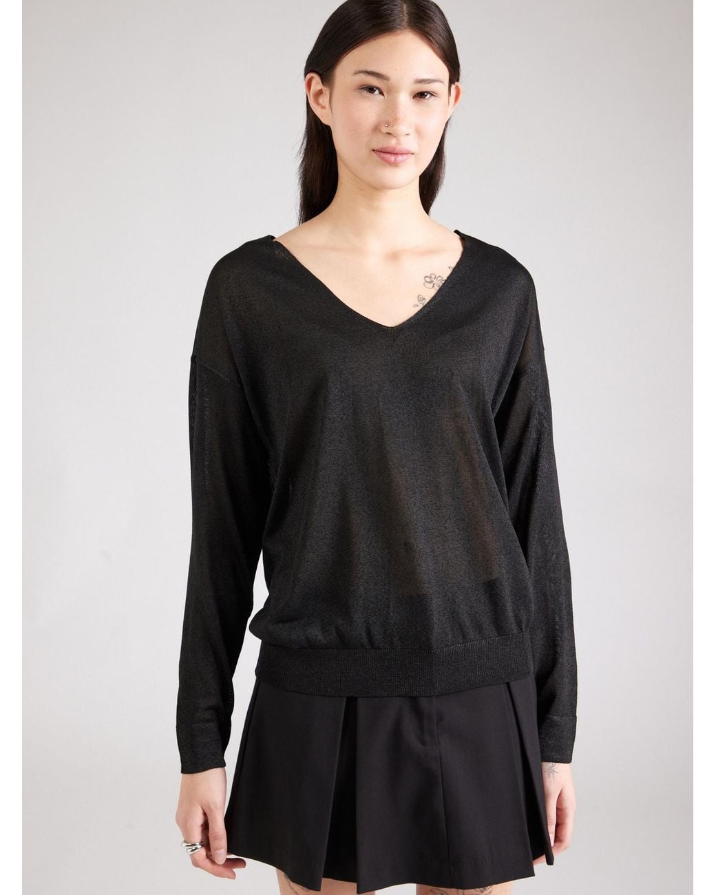 Vila Black Pullover Vinovy