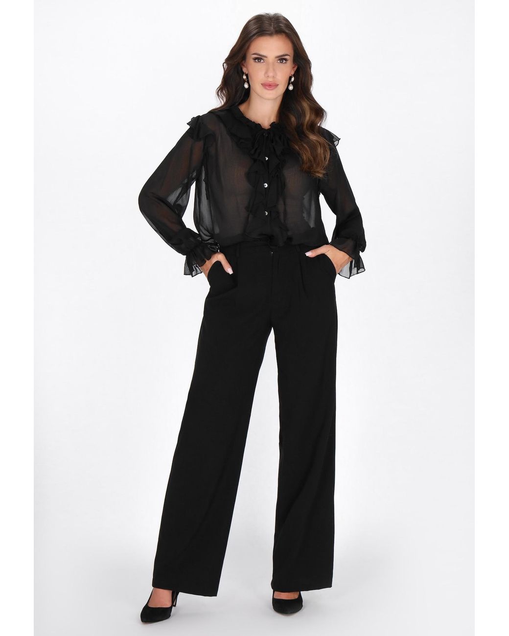faina Black Bluse