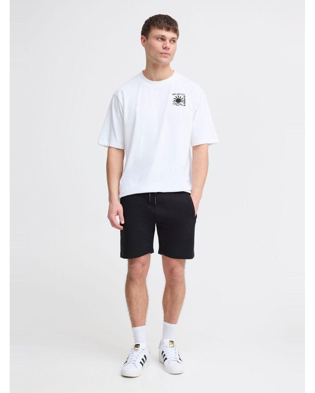Solid Sweatshorts Taras in Black für Herren