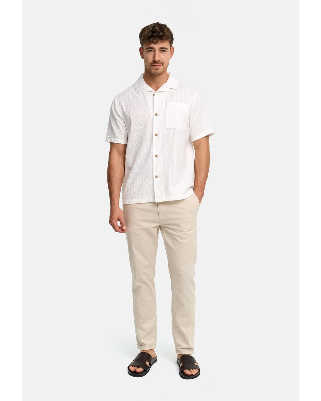 INDICODE Hemd Driller in White für Herren