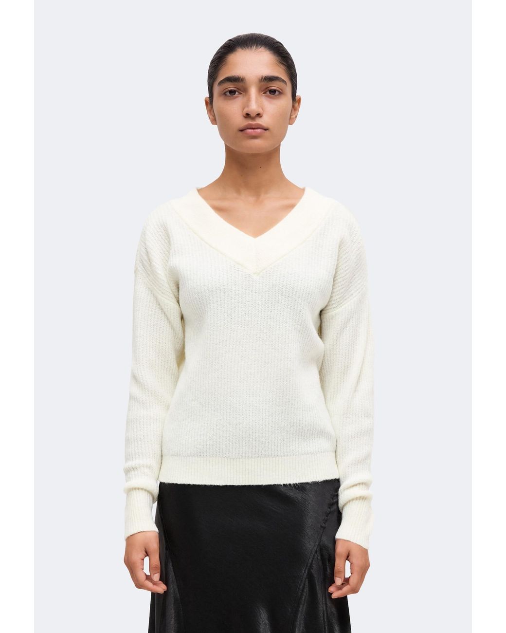 ONLY White Pullover Onlmelton