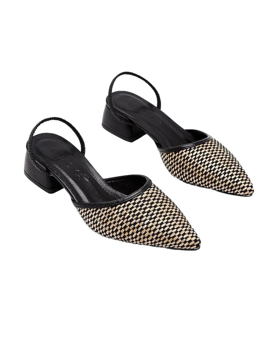 Limoya Black Slingpumps Rosa