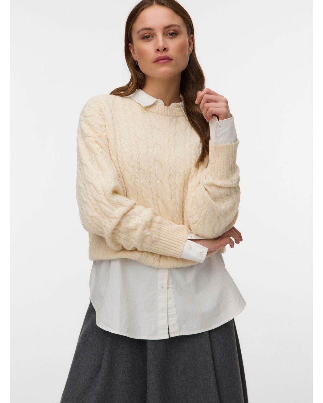 Vero Moda Natural Pullover Vmsequoia