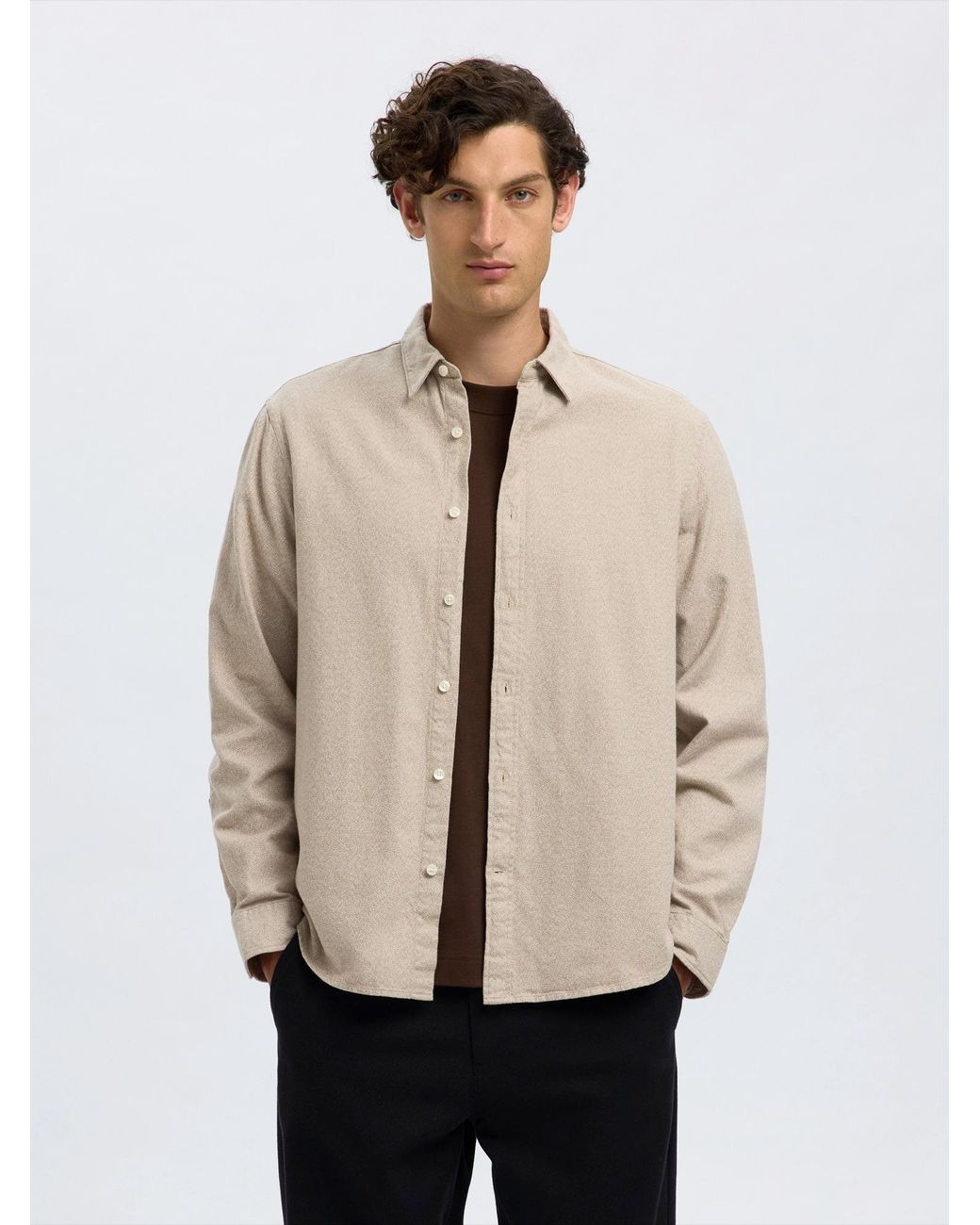 SELECTED Hemd Slhnoah in Natural für Herren