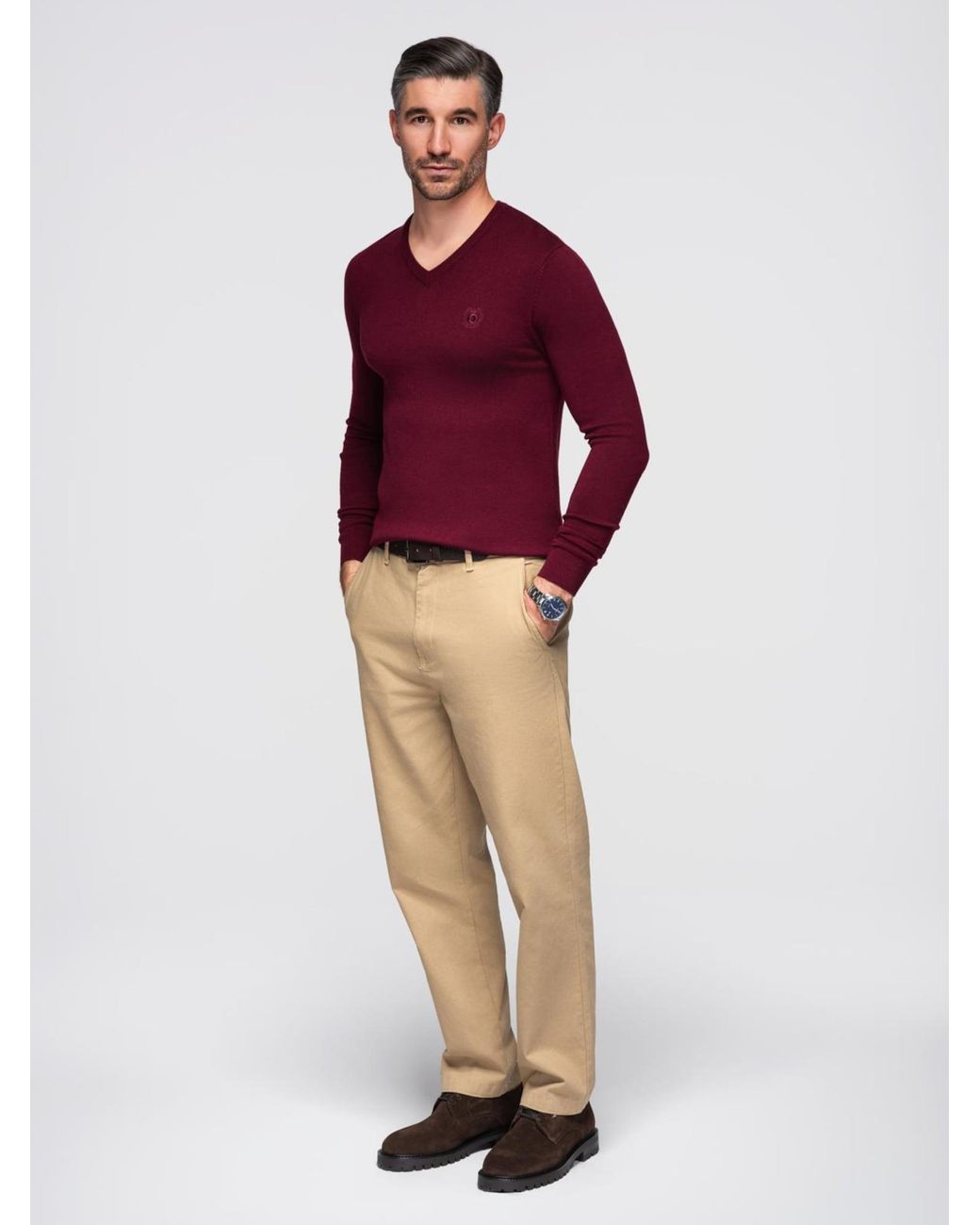 Ombre Pullover in Red für Herren
