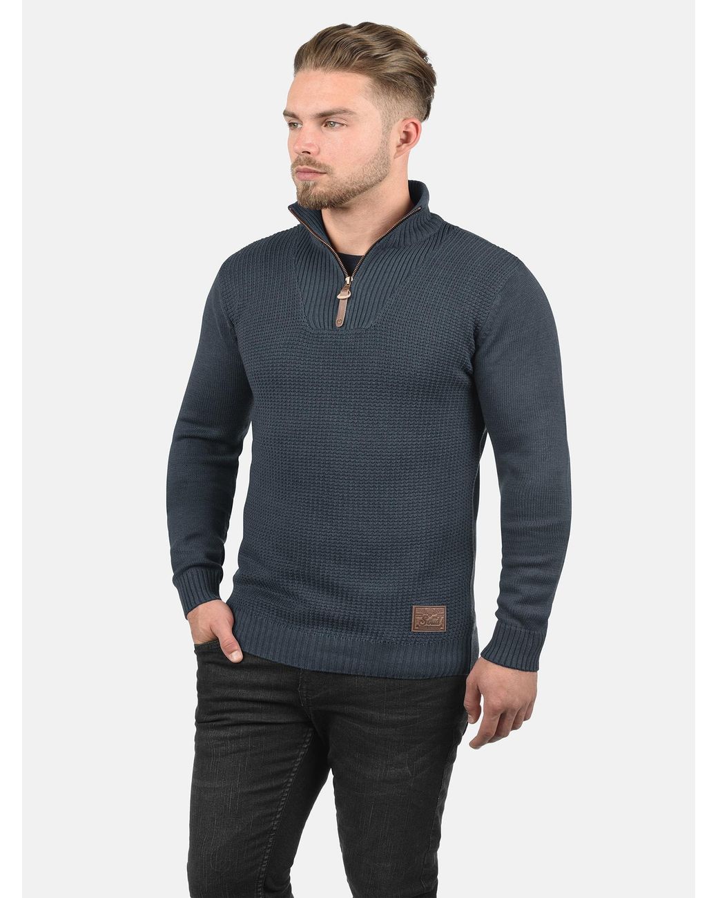 Solid Pullover Tommy in Blue für Herren