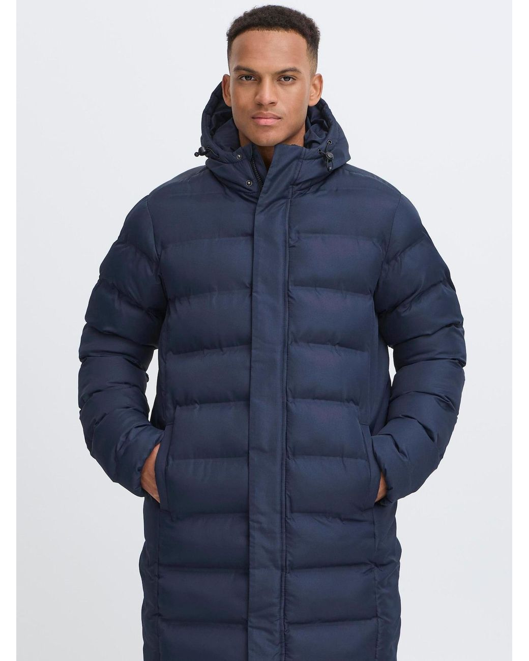 Solid Wintermantel Marius in Blue für Herren