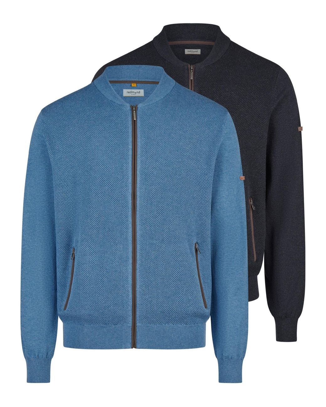 Redmond Strickjacke Basic in Blue für Herren