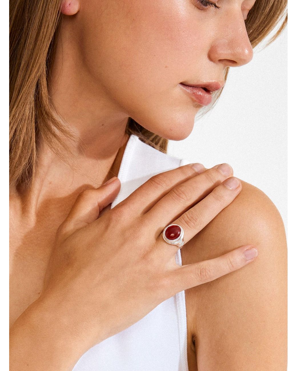 Pilgrim White Ring Lyndon