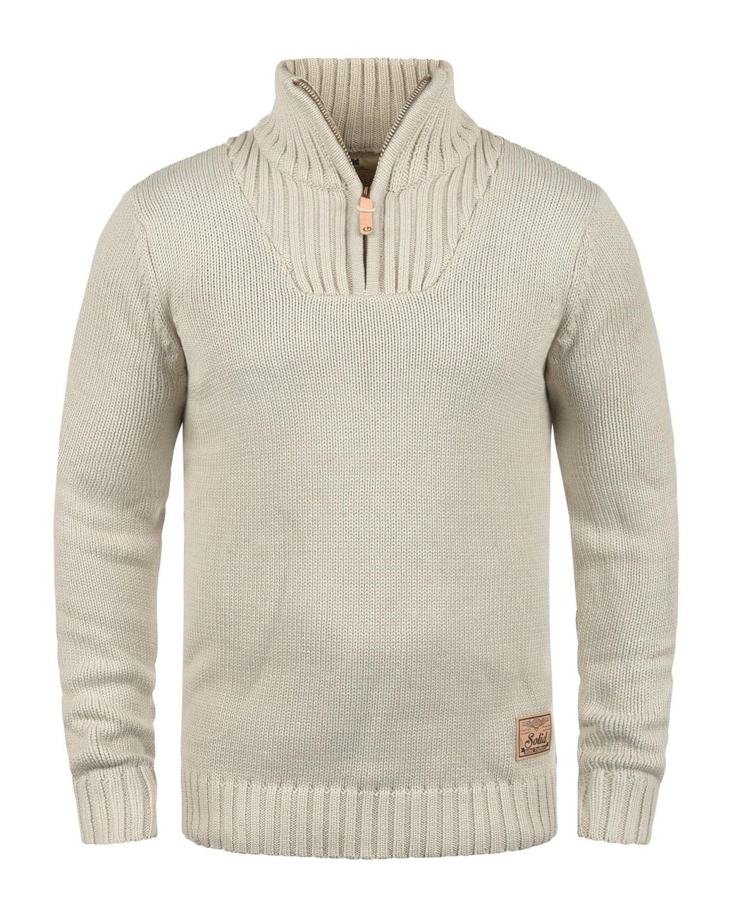 Solid Strickpullover Petro in White für Herren
