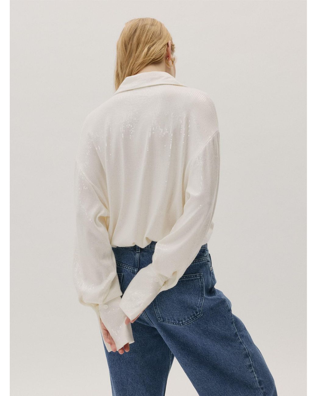 KAVAZI White Shirt Sequins