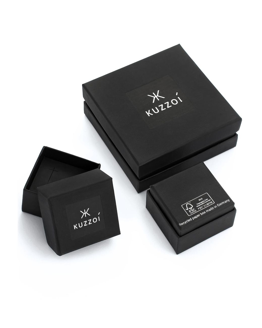 Kuzzoi Ring Set in Black für Herren