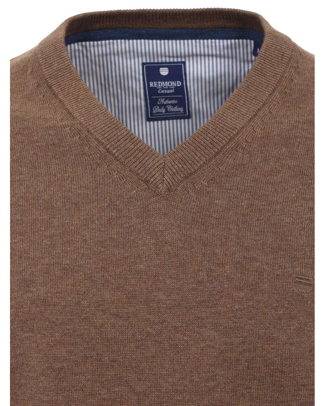 Redmond Pullover Basic in Brown für Herren