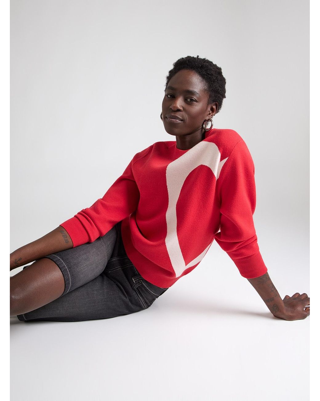 /about You Red Pullover Hailey