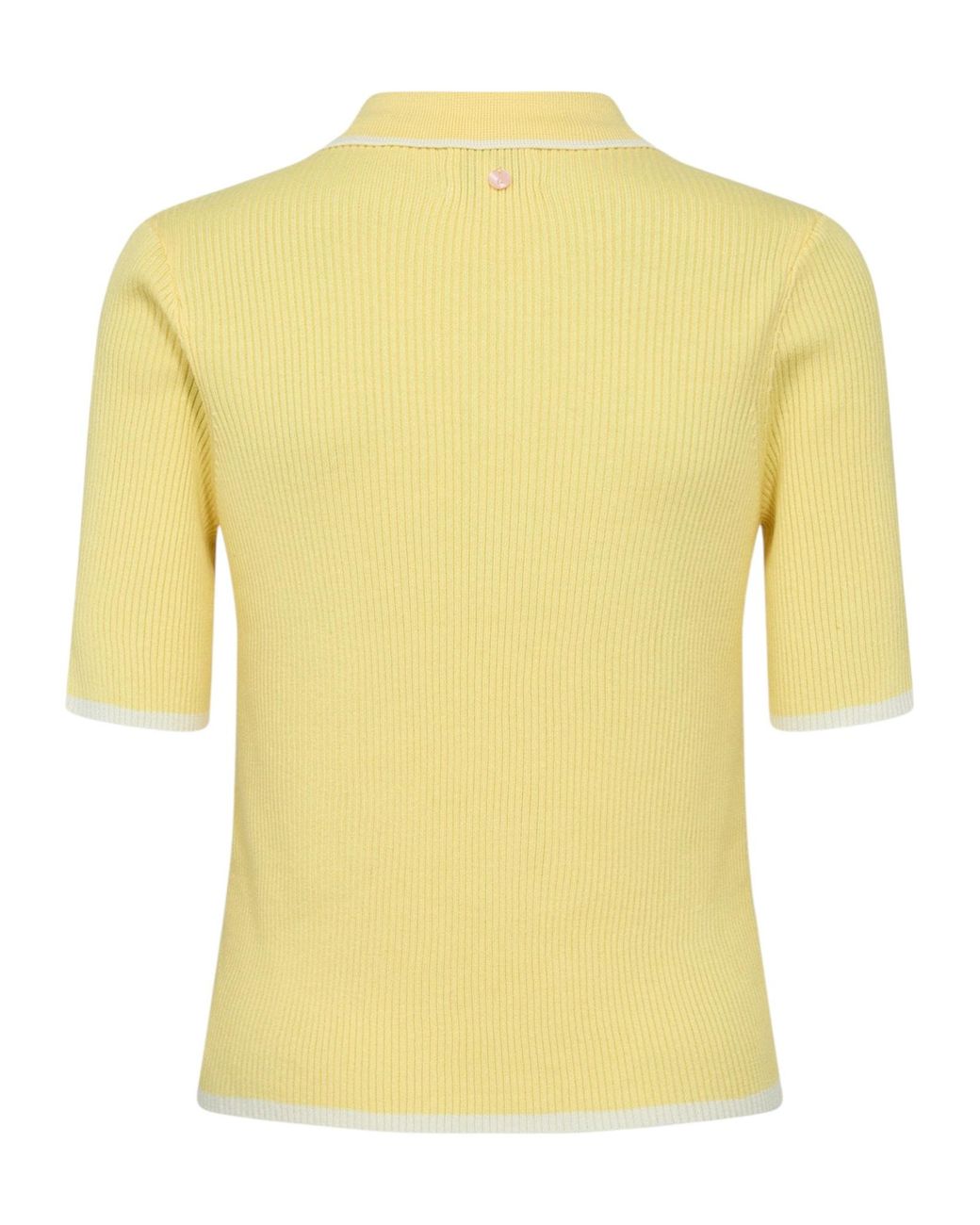 Numph Yellow Strickpullover Mit Halbarm Nualora Pullover