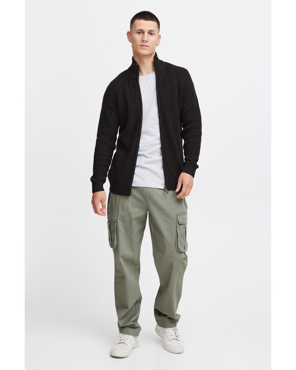 Solid Strickjacke Xenos in Black für Herren