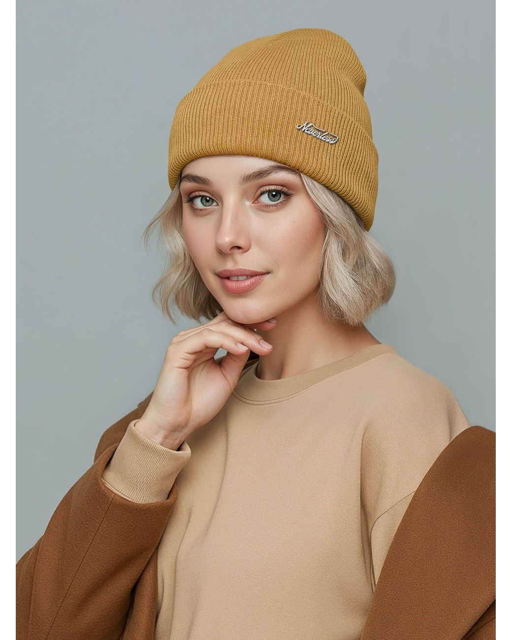 Neverless Natural Mütze 36940