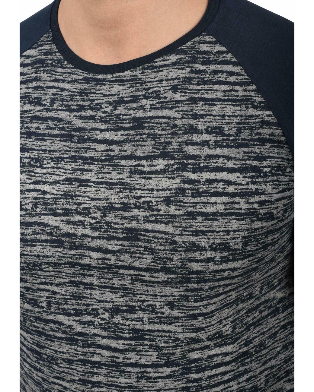 Solid Langarmshirt 'Mevan' in Blue für Herren