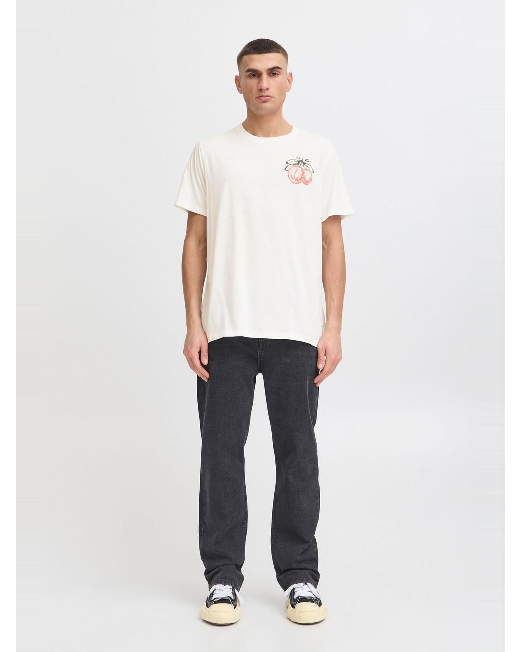 Solid Rundhalsshirt Sdpargav in White für Herren